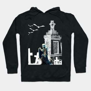 Walking in cemetery Hoodie